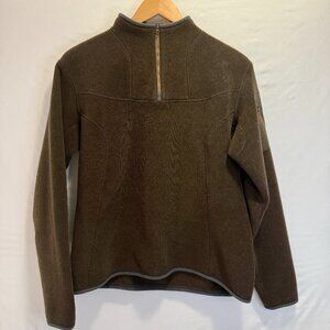Arcteryx Vintage Fleece Polartec Half Zip Pullover Brown Women Size L